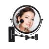 LANSI Wall Mounted Magnifying Makeup Mirror with 1X 10X Magnification and Extendable Arm, 8 Inch Double Sided Vanity Mirror for Bathroom, Wall Mirror for Teen Girls, Women, Matte Black view 1