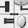LANSI Wall Mounted Magnifying Makeup Mirror with 1X 10X Magnification and Extendable Arm, 8 Inch Double Sided Vanity Mirror for Bathroom, Wall Mirror for Teen Girls, Women, Matte Black view 4