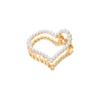 Set of 2 Metal Hair Claw Clips with Rhinestone or Imitation Pearl Non Slip Hair Clamp Jaw Clip (Love style) view 4