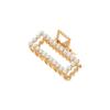Set of 2 Metal Hair Claw Clips with Rhinestone or Imitation Pearl Non Slip Hair Clamp Jaw Clip (Rectangle) view 2
