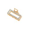 Set of 2 Metal Hair Claw Clips with Rhinestone or Imitation Pearl Non Slip Hair Clamp Jaw Clip (Rectangle) view 3