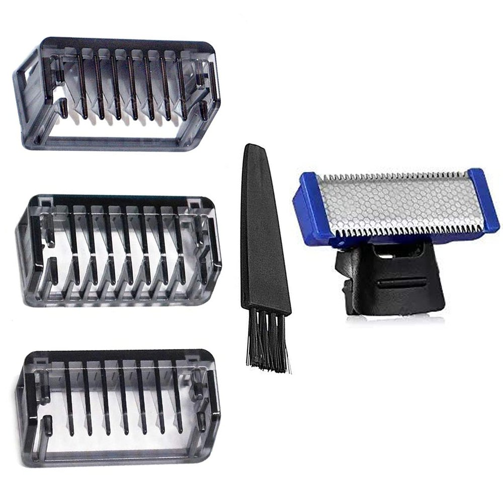 Shaver Head Shaver Comb for Solo Electric Shaver Trimmer Replacement Blades Replacement Tooth Combs 3 PCS with Brush