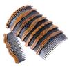 8 Pcs Plastic Wood Grain Fashion Retro Side Comb Hair Comb With 24 Teeth Teeth Comb Hair Pin Headwear Hair Accessories for Women Lady (Random Style) view 1
