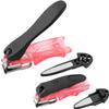ZWILLING Nail Clippers Gift Set 2 Pieces with Nail Catcher and Integrated Nail File, Extra Sharp and Durable, Red view 1