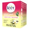 VEET Sugar Wax Hair Remover - Perfect for First Time Waxers - Contains 12 Fabric Strips & 1 Spatula with a Temperature Indicator view 1
