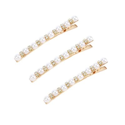 3pcs Rhinestone Barrette Bride Headpieces for Wedding Barrettes for Girls Wedding Hairpin Wedding Hair Accessories Pearl Hair Clips Hair Pin Pearl Inlaid Temperament