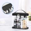Heavy Duty Leak Proof Clear Travel Bags for Toiletries, Transparent Makeup Cosmetic Bag with Zipper and Handle (Large, Black) view 2