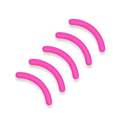 24 Pcs Curler Refill Eyelash Curler Refill Pads Silicone Rubber Curler Replacement Refills Pads for Universal Eyelash Curler Dark Pink