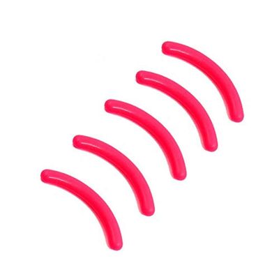 24 Pcs Curler Refill Eyelash Curler Refill Pads Silicone Rubber Curler Replacement Refills Pads for Universal Eyelash Curler Rose Red