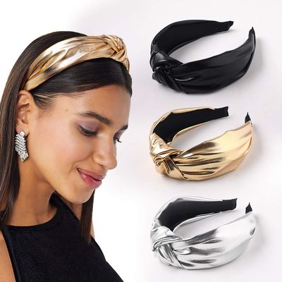 Ivyu Headbands Women Hair Head Band- Knotted Wide Turban headband Fashion Cute Hairbands Hair Accessories for Girls and Women (YHHFG-017)