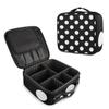 ALAZA Fashion Polka Dot Makeup Cosmetic Case Organizer Portable Storage Bag Travel Makeup Train Case with Adjustable Dividers view 1