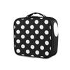 ALAZA Fashion Polka Dot Makeup Cosmetic Case Organizer Portable Storage Bag Travel Makeup Train Case with Adjustable Dividers view 2