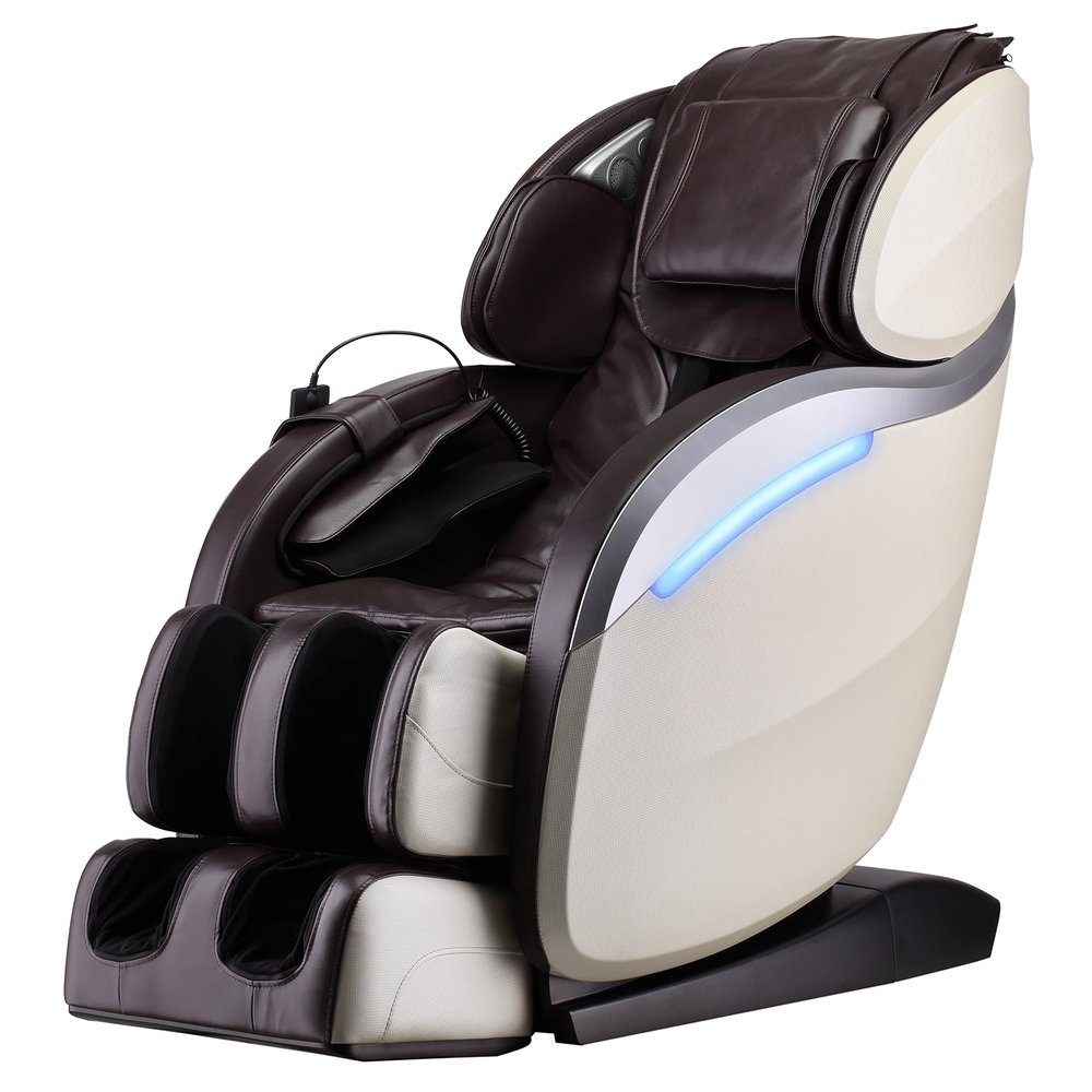 BestMassage Full Body Massage Chair Zero Gravity Shiatsu Chair Recliner with Six Programs and Heat Massage Chair,Brown