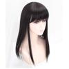 20 Inch Straight Fringe Topper Clip in Wiglet Forehead Relacement Piece for Women with Hair Lossing Dark Black view 2