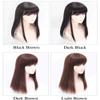 20 Inch Straight Fringe Topper Clip in Wiglet Forehead Relacement Piece for Women with Hair Lossing Dark Black view 3