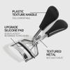 AKOAK 1 Pack Stainless Steel Wide Angle Eyelash Curler, Natural Eyelash Curls, Long Lasting, Fits All Eye Shapes, Women Makeup Tool (Black) view 3