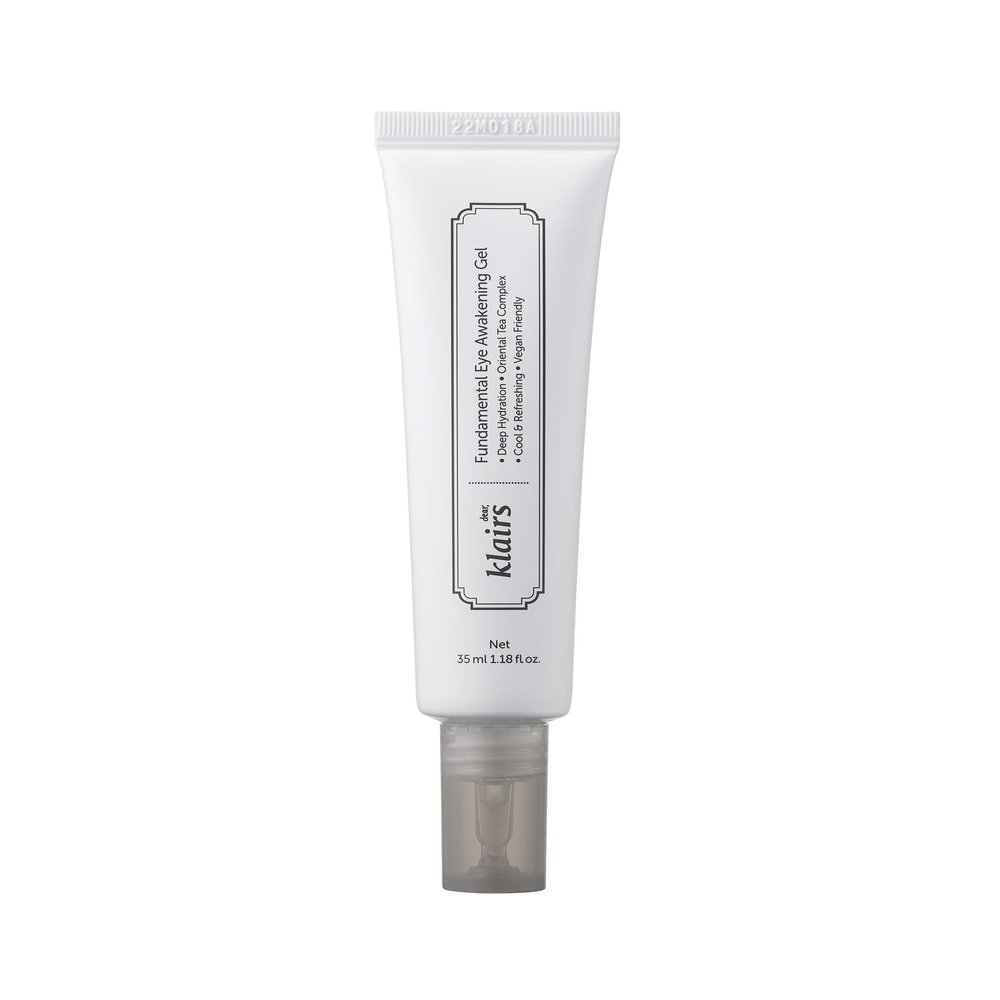 DearKlairs Fundamental Eye Awakening Gel, Vegan, Improves Dark Circles with De-Puffing, Anti-Oxidizing for Bags, Puffy, Korean Skincare 1.18 Fl Oz