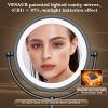 VESAUR Professional 8.5" Lighted Makeup Mirror, 1X/10X Double Sided HD Undistorted Magnifying Mirror with 3 Color 90 Dimmable LED lights, 360 Rotation Vanity Mirror, Unique Black Nickel with Gift Box view 3