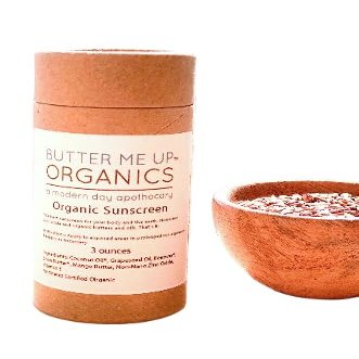 Butter Me Up Organics Natural Zinc Oxide Sunscreen SPF 45+, Reef-Safe, Non-Nano Mineral Sunblock, Water-Resistant with Shea Butter & Coconut Oil, Chemical-Free, Eco-Friendly, 3oz Stick