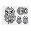 Azeeda 4 x 'Owl' Temporary Tattoos - Water Resistant, Skin-Safe, Non-Toxic Transfers, Mixed Sizes (TO00001748) view 1