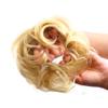 Bella Hair Instant Messy Bun Extension, Real Human Hair Scrunchies for Women Wavy Curly Up-Do Chignon Hairpiece (#613 Blonde/Baby Blonde) view 1