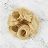 Bella Hair Instant Messy Bun Extension, Real Human Hair Scrunchies for Women Wavy Curly Up-Do Chignon Hairpiece (#613 Blonde/Baby Blonde) view 2
