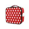 ALAZA Red White Polka Dot Makeup Cosmetic Case Organizer Portable Storage Bag Travel Makeup Train Case with Adjustable Dividers view 2