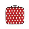 ALAZA Red White Polka Dot Makeup Cosmetic Case Organizer Portable Storage Bag Travel Makeup Train Case with Adjustable Dividers view 3