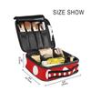 ALAZA Red White Polka Dot Makeup Cosmetic Case Organizer Portable Storage Bag Travel Makeup Train Case with Adjustable Dividers view 4