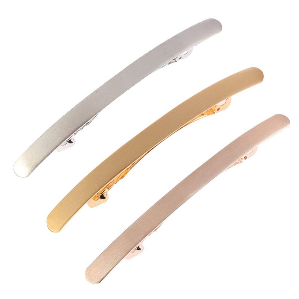 3PCS Women Lady French Styles Metal Hair Clip Hair Pins Simple Retro Hair Barrettes Hair Accessories