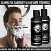 Beard Straightener Grooming Kit for Men, Beard Growth Kit, Wash, Brush & Comb, Unscented Growth Oil, All Natural Sandalwood Balm, Conditioner, Razor & Scissors, Great Gift Idea for Men's (Black) view 3
