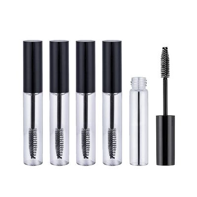 AKOAK 5Pcs 10ml Reusable Transparent Empty Mascara Tube Stick, Mascara Container Bottle, Female DIY Makeup Tool Accessories, Suitable for Home and Travel
