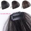 3D Light Fringe Human Hair 613# Blonde Straight Bangs Clip in Forehead Topper no Temple view 3