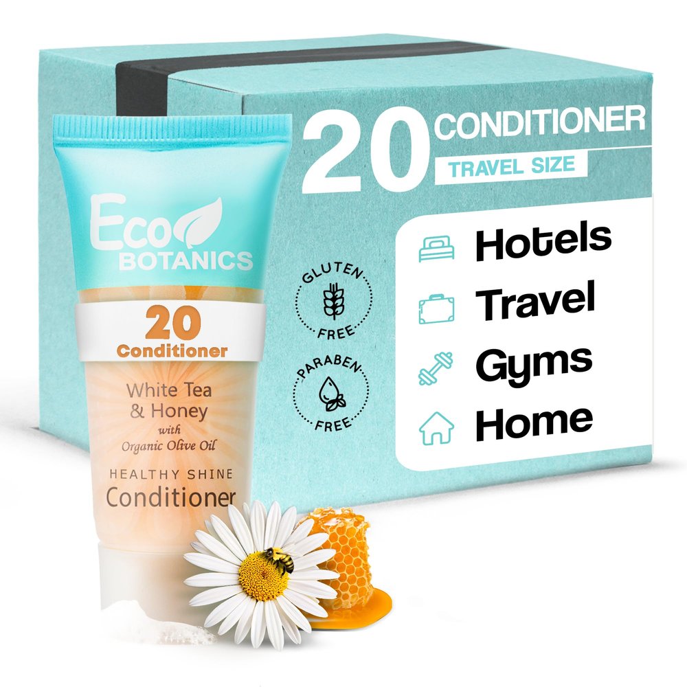Eco Botanics Travel-Size Hotel Conditioner, 0.85 oz. (Case of 20)