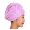 Abcsea 2 pieces quick drying hair towel caps, quick microfiber drying hair turban, Super Absorbent Hair Towel, quick dry turban hair towel, hair dry cap, Blue and red view 4