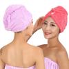 Abcsea 2 pieces quick drying hair towel caps, quick microfiber drying hair turban, Super Absorbent Hair Towel, quick dry turban hair towel, hair dry cap, purple and red view 1