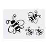 Azeeda 4 x 'Bumble Bee' Temporary Tattoos - Water Resistant, Skin-Safe, Non-Toxic Transfers, Mixed Sizes (TO00006456) view 1
