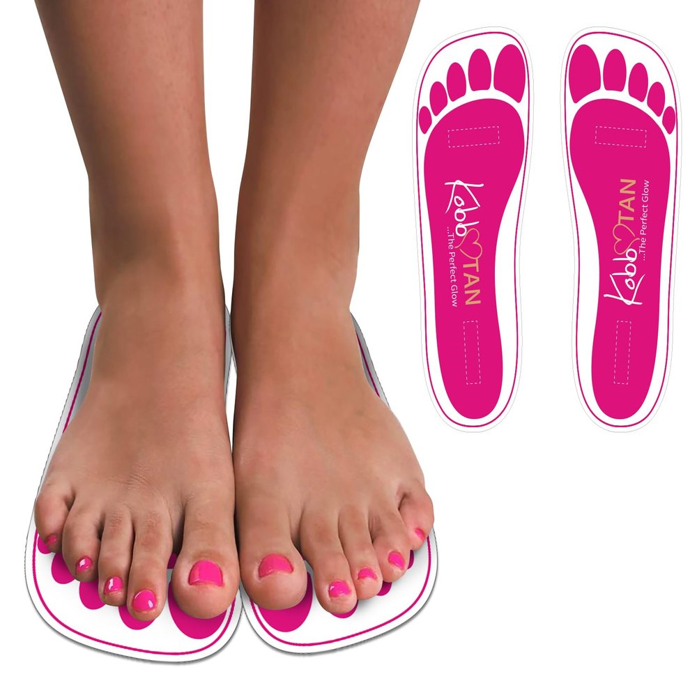60 Pairs(120feets) Spray Tan Feet Pads Disposable & Economic Pink Feet pads for Spray tanning,Use in Tanning booth,Sunless Tanning at Home or Beauty Salon-Non Slip-Comfortable-Hygienic-Ultra Bronzing