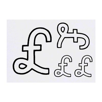Azeeda 4 x 'Pound Sign' Temporary Tattoos - Water Resistant, Skin-Safe, Non-Toxic Transfers, Mixed Sizes (TO00009949)