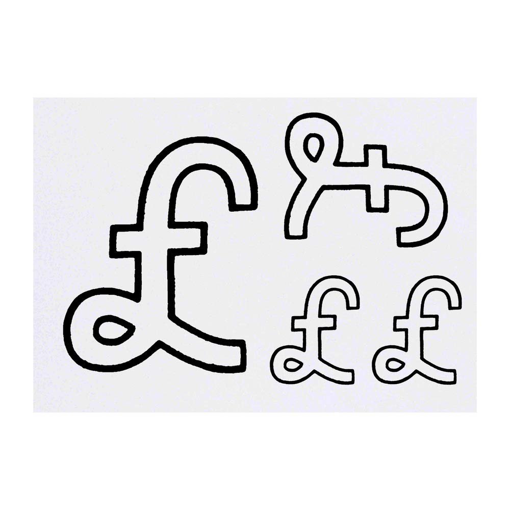 Azeeda 4 x 'Pound Sign' Temporary Tattoos - Water Resistant, Skin-Safe, Non-Toxic Transfers, Mixed Sizes (TO00009949)