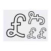 Azeeda 4 x 'Pound Sign' Temporary Tattoos - Water Resistant, Skin-Safe, Non-Toxic Transfers, Mixed Sizes (TO00009949) view 1