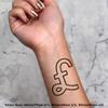 Azeeda 4 x 'Pound Sign' Temporary Tattoos - Water Resistant, Skin-Safe, Non-Toxic Transfers, Mixed Sizes (TO00009949) view 2
