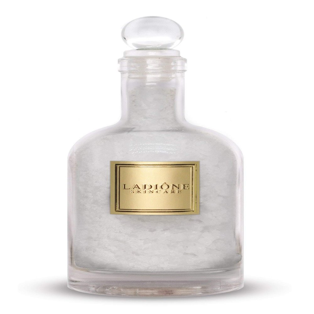 Amalfi Lemon & Vanilla Bath Salt 14 oz (USDA Organic + Natural Ingredients) - LADIONE SKINCARE