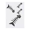 Azeeda 4 x 'Fish Bone' Temporary Tattoos - Water Resistant, Skin-Safe, Non-Toxic Transfers, Mixed Sizes (TO00010762) view 1