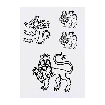 Azeeda 4 x 'Zodiac Leo' Temporary Tattoos - Water Resistant, Skin-Safe, Non-Toxic Transfers, Mixed Sizes (TO00011162)