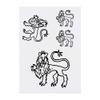 Azeeda 4 x 'Zodiac Leo' Temporary Tattoos - Water Resistant, Skin-Safe, Non-Toxic Transfers, Mixed Sizes (TO00011162) view 1