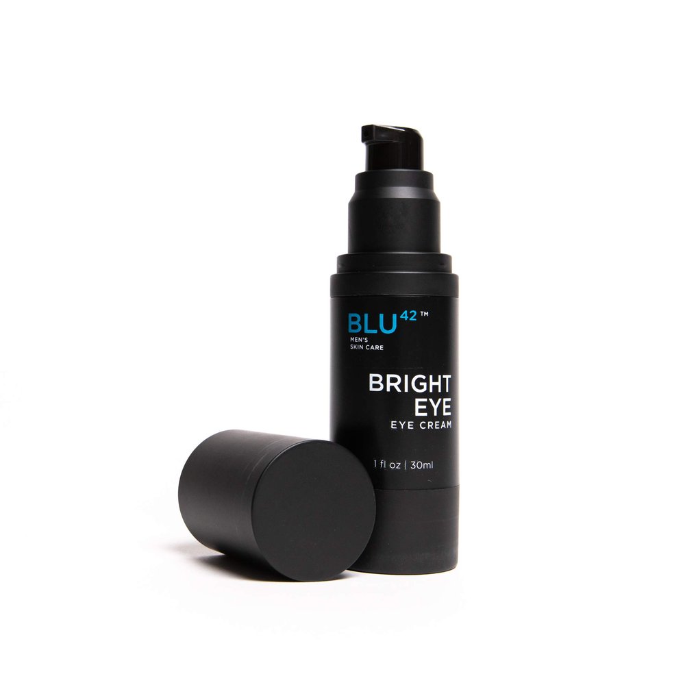 BLU42 Men's Bright Eye Cream  Anti-Aging Under Eye Treatment for Dark Circles, Puffiness & Fine Lines  1 fl oz
