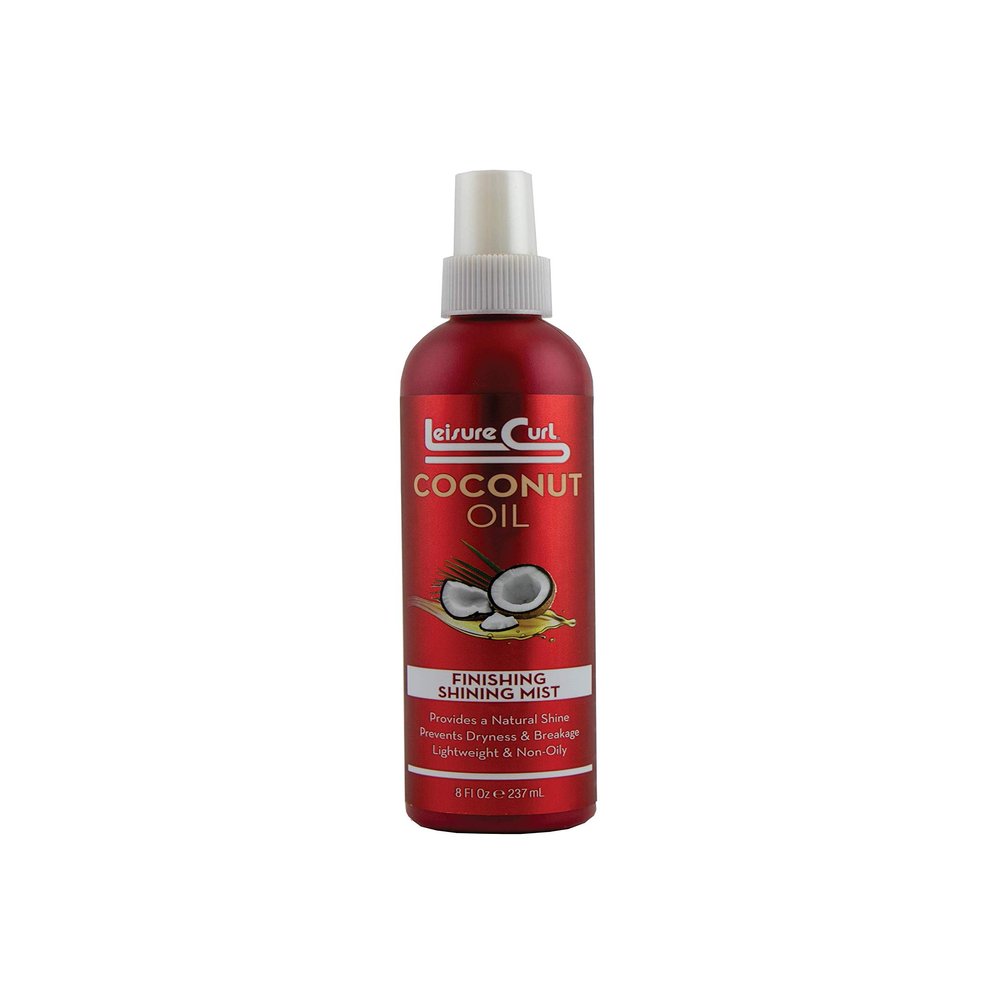 Coconut Oil Finishing Shining Mist, 8 oz for Natural Shine | Prevents Dryness & Breakage, Lightweight & Non-Oily Styling