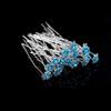 20 PCS Bridal Wedding Rhinestone Rose Flower U-shaped Hair Pins Crystal Rose Flower Hair Clips for Women Hair Jewelry Accessories (Sky Blue) view 2