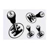 Azeeda 4 x 'Gearstick' Temporary Tattoos - Water Resistant, Skin-Safe, Non-Toxic Transfers, Mixed Sizes (TO00013896) view 1